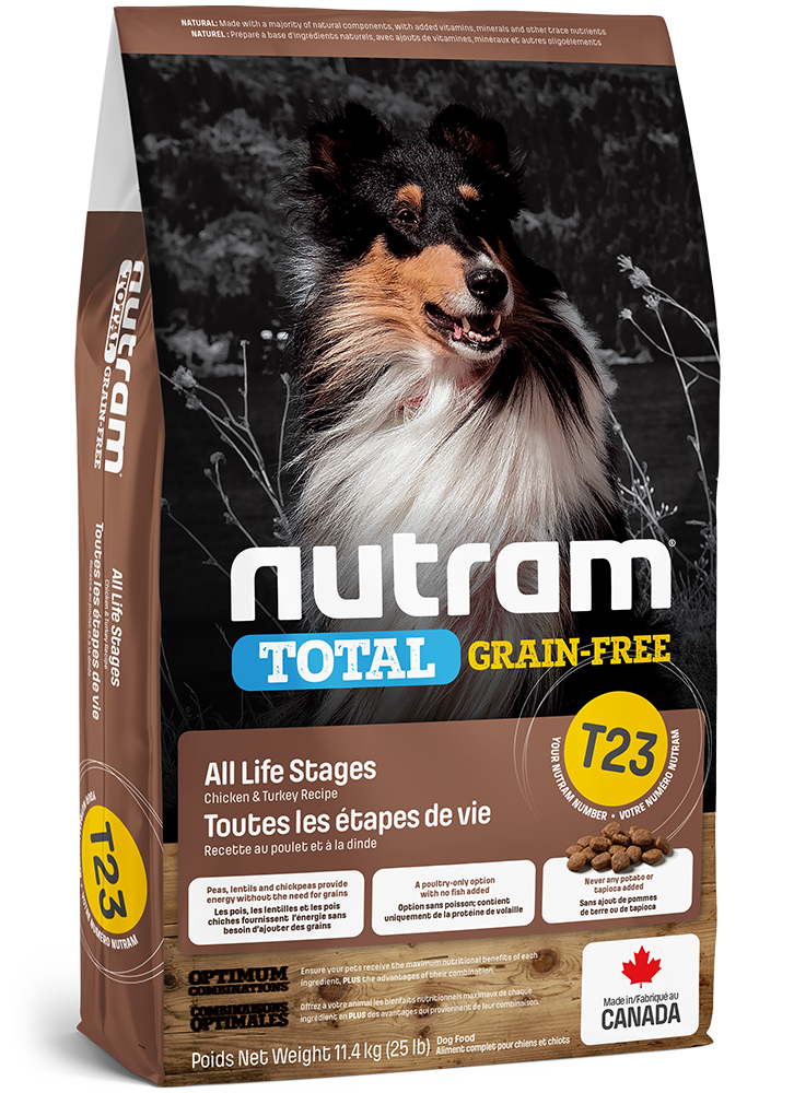 Nutram T23 Grain Free Turkey/Chicken Dog 11.4kg