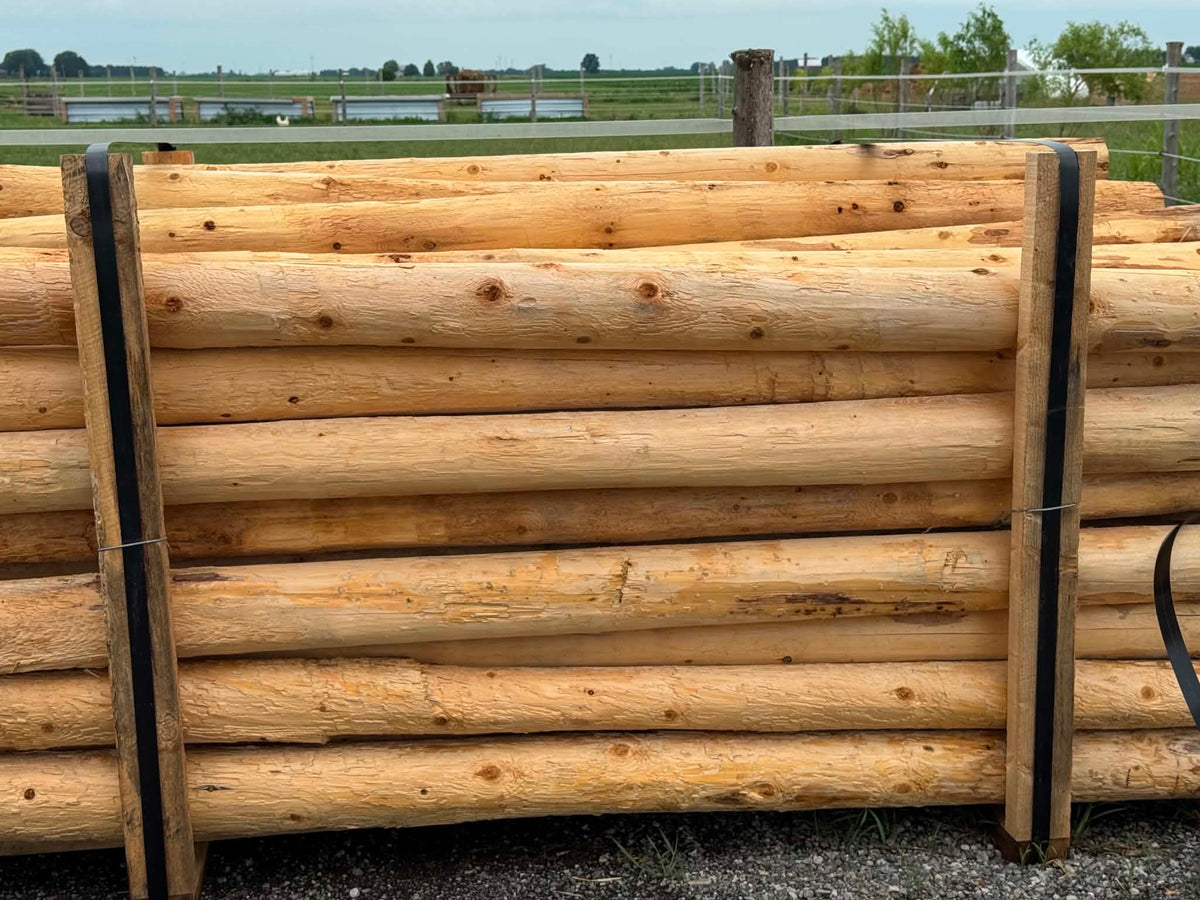 Cedar fence post for farm, livestock and animal fencing in Chatham Ontario