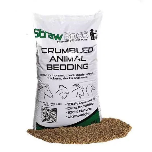 The Straw Boss Straw Pellets Crumbled Animal Bedding